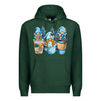 Sports Green winter coffee gnome Premium Hoodie - BarkalooDesign