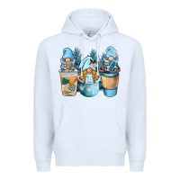 White winter coffee gnome Premium Hoodie - BarkalooDesign