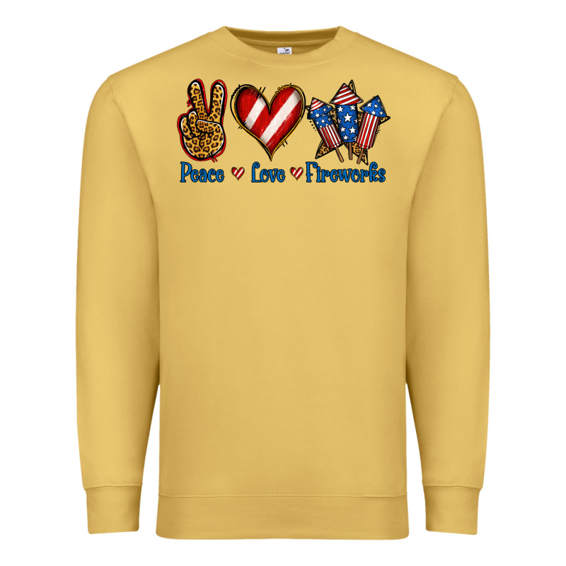 Peace Love Fireworks Premium Sweatshirt by Jasminsmagicworld | Teevron
