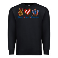 Black Peace Love Fireworks Premium Sweatshirt - Jasminsmagicworld