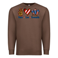 Chestnut Peace Love Fireworks Premium Sweatshirt - Jasminsmagicworld