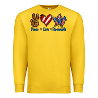 Lemon Peace Love Fireworks Premium Sweatshirt - Jasminsmagicworld