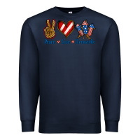 Navy Peace Love Fireworks Premium Sweatshirt - Jasminsmagicworld