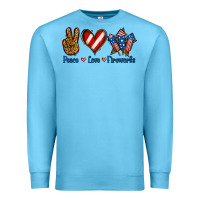 Ocean Blue Peace Love Fireworks Premium Sweatshirt - Jasminsmagicworld