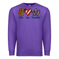 Purple Peace Love Fireworks Premium Sweatshirt - Jasminsmagicworld
