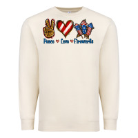 Sandshell Peace Love Fireworks Premium Sweatshirt - Jasminsmagicworld