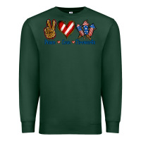 Sports Green Peace Love Fireworks Premium Sweatshirt - Jasminsmagicworld