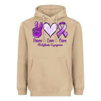 Mushroom Peace Love Cure Odgkins Lympoma Heavyweight Hoodie - Jasminsmagicworld