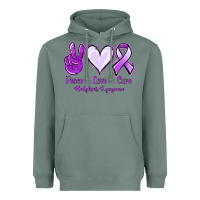 Sage Peace Love Cure Odgkins Lympoma Heavyweight Hoodie - Jasminsmagicworld