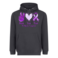 Peace Love Cure Odgkins Lympoma Heavyweight Hoodie | Teevron