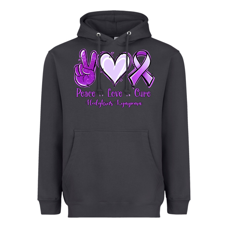 Peace Love Cure Odgkins Lympoma Heavyweight Hoodie by Jasminsmagicworld | Teevron