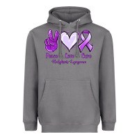 Storm Peace Love Cure Odgkins Lympoma Heavyweight Hoodie - Jasminsmagicworld