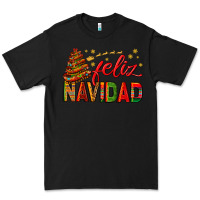 Black Feliz Navidad With Sombrero Tree Premium Tee - BundleAndBundleShop