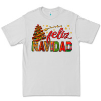 Dove Grey Feliz Navidad With Sombrero Tree Premium Tee - BundleAndBundleShop