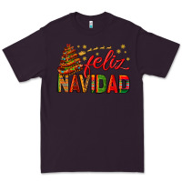 Plum Feliz Navidad With Sombrero Tree Premium Tee - BundleAndBundleShop