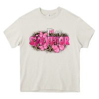 Cream I' m survivor Breast Cancer Heavy Core Tee - FaDigitalArtStudio