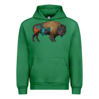Emerald leopard bison Urban Hoodie - RanaPortraitStore