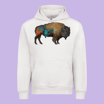 Leopard Bison Urban Hoodie Designed By Ranaportraitstore