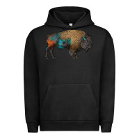 Pigment Black leopard bison Urban Hoodie - RanaPortraitStore