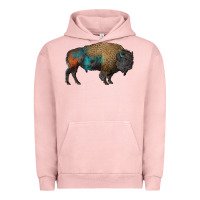 Pigment Salmon leopard bison Urban Hoodie - RanaPortraitStore