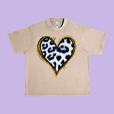 Dalmatians Heart Gold Glitter Urban Heavy Tee Designed By Jasminsmagicworld