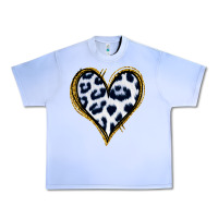 Grape Ice Dalmatians Heart Gold Glitter Urban Heavy Tee - Jasminsmagicworld