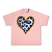 Salmon Dalmatians Heart Gold Glitter Urban Heavy Tee - Jasminsmagicworld