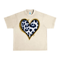 Sandshell Dalmatians Heart Gold Glitter Urban Heavy Tee - Jasminsmagicworld