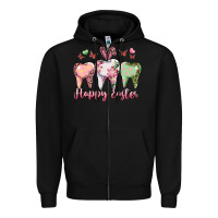 Black Happy Easter Dental Zipper Hoodie - RanaPortraitStore