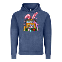 Vintage Denim school bus easter Vintage Hoodie - Artiststas