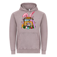 Vintage Zinc school bus easter Vintage Hoodie - Artiststas