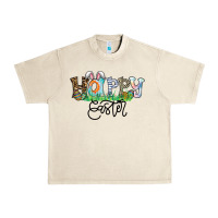 Sandshell Happy Easter Urban Heavy Tee - CowhideDigitalArt