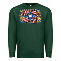 Sports Green 4th of July Pinwheel Premium Sweatshirt - Jasminsmagicworld