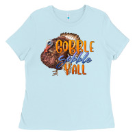 Fall Gobble Gobble Y'all Ladies Tee | Teevron