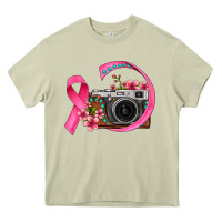 Mossy floral cancer ribbon vintage camera Heavy Core Tee - FaDigitalArtStudio