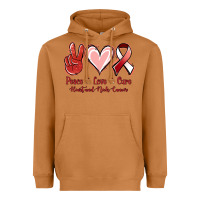 Meerkat Peace Love Cure Heart And Neck Cancer Heavyweight Hoodie - Jasminsmagicworld