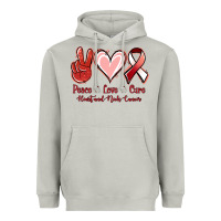 Moon Dust Peace Love Cure Heart And Neck Cancer Heavyweight Hoodie - Jasminsmagicworld