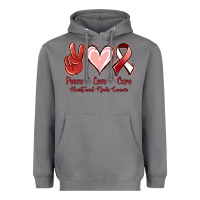 Storm Peace Love Cure Heart And Neck Cancer Heavyweight Hoodie - Jasminsmagicworld