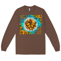 Chestnut Monarch Butterfly Sunflower Long Sleeve Tee - LillyAllenDesigns