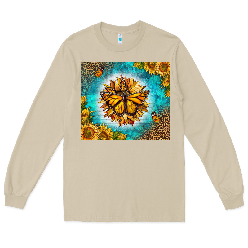 Monarch Butterfly Sunflower Long Sleeve Tee by LillyAllenDesigns | Teevron
