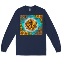 Navy Monarch Butterfly Sunflower Long Sleeve Tee - LillyAllenDesigns