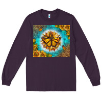 Plum Monarch Butterfly Sunflower Long Sleeve Tee - LillyAllenDesigns