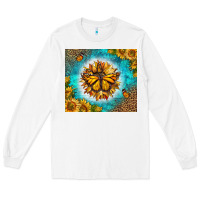 White Monarch Butterfly Sunflower Long Sleeve Tee - LillyAllenDesigns