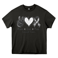 Asphalt Peace Love Cure Carcinoid Cancer Heavy Core Tee - Jasminsmagicworld