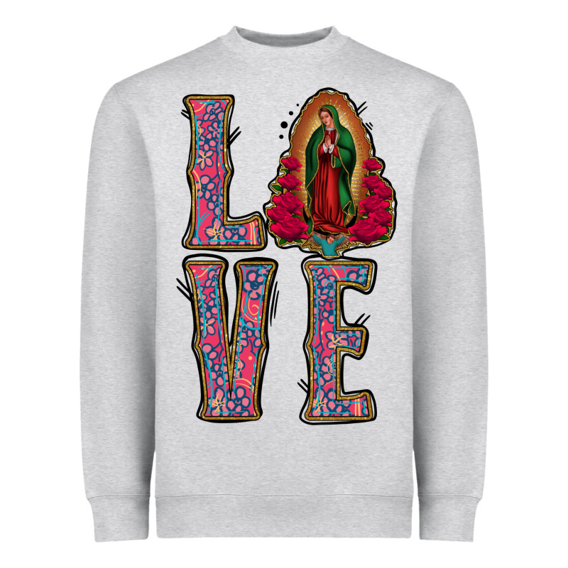 Love Lady Of Guadalupe Heavyweight Sweatshirt by Jasminsmagicworld | Teevron