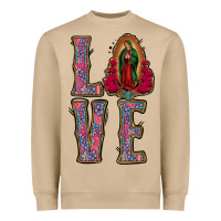 Mushroom Love Lady Of Guadalupe Heavyweight Sweatshirt - Jasminsmagicworld