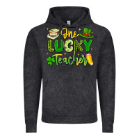 Vintage Black one lucky teacher Vintage Hoodie - Artiststas