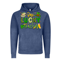 Vintage Denim one lucky teacher Vintage Hoodie - Artiststas