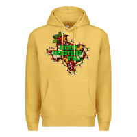 Antique Gold merry Christmas y'all Texas map Premium Hoodie - BarkalooDesign