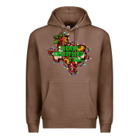 Chestnut merry Christmas y'all Texas map Premium Hoodie - BarkalooDesign